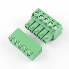 5 Pin Combicon Connector Male and Female Set Close 5.08mm